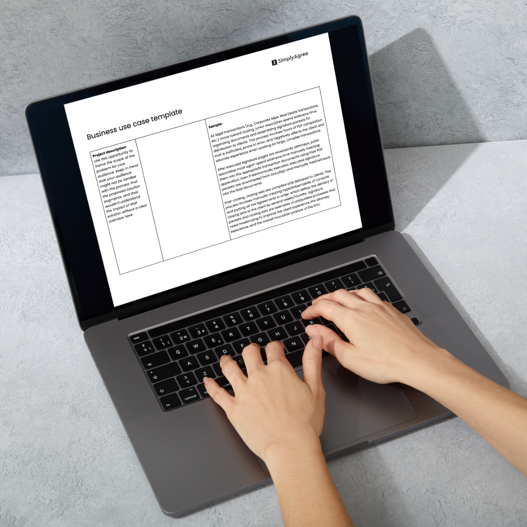 SimplyAgree Business Use Case Template